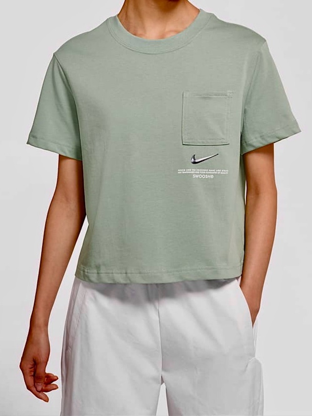 Nike Sportswear Swoosh Women's short-sleeved top DN4851-006 Steam Size M